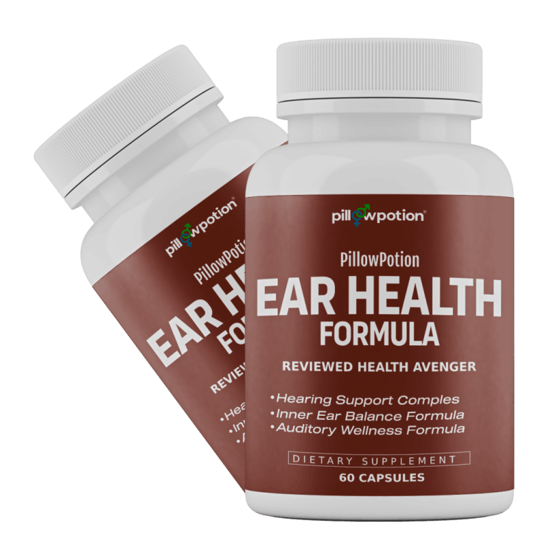 PillowPotion EarHealth Formula supplement bottle